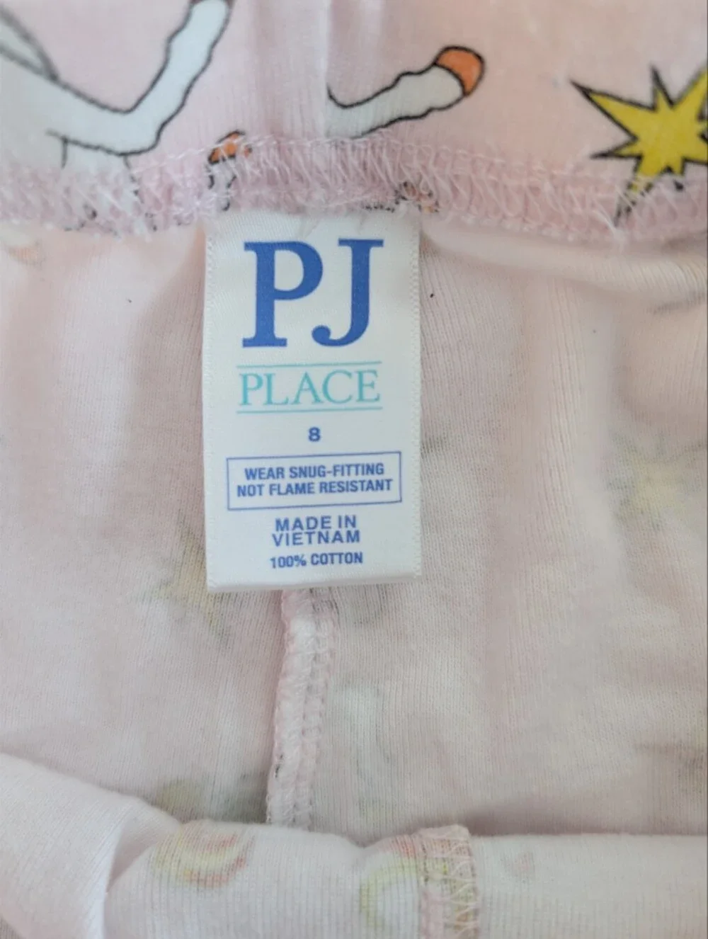 Pj Place Pink Unicorns Kids Pajama Set Cotton Size 8